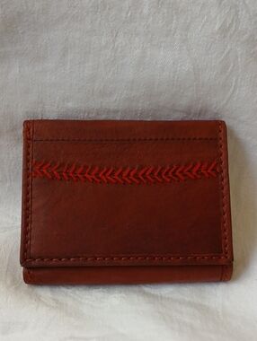 Rawlings Baseball Red Trifold Leather Wallet ⚾️